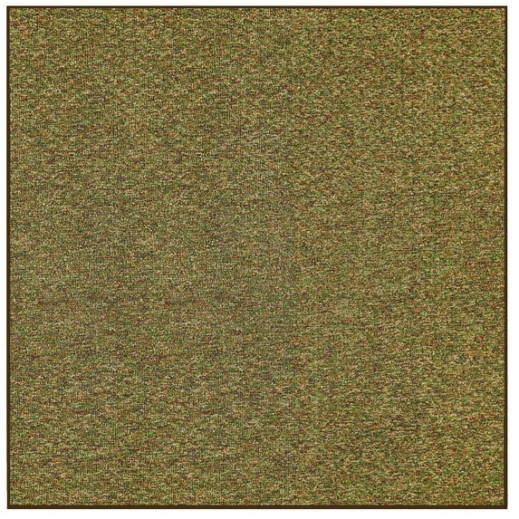 Furnish My Place Loop Floor Rug - 10 ft, x 10 ft., Square, Camo Green, Customized Area Rug for Patio, Garden, Hallway, Living Room