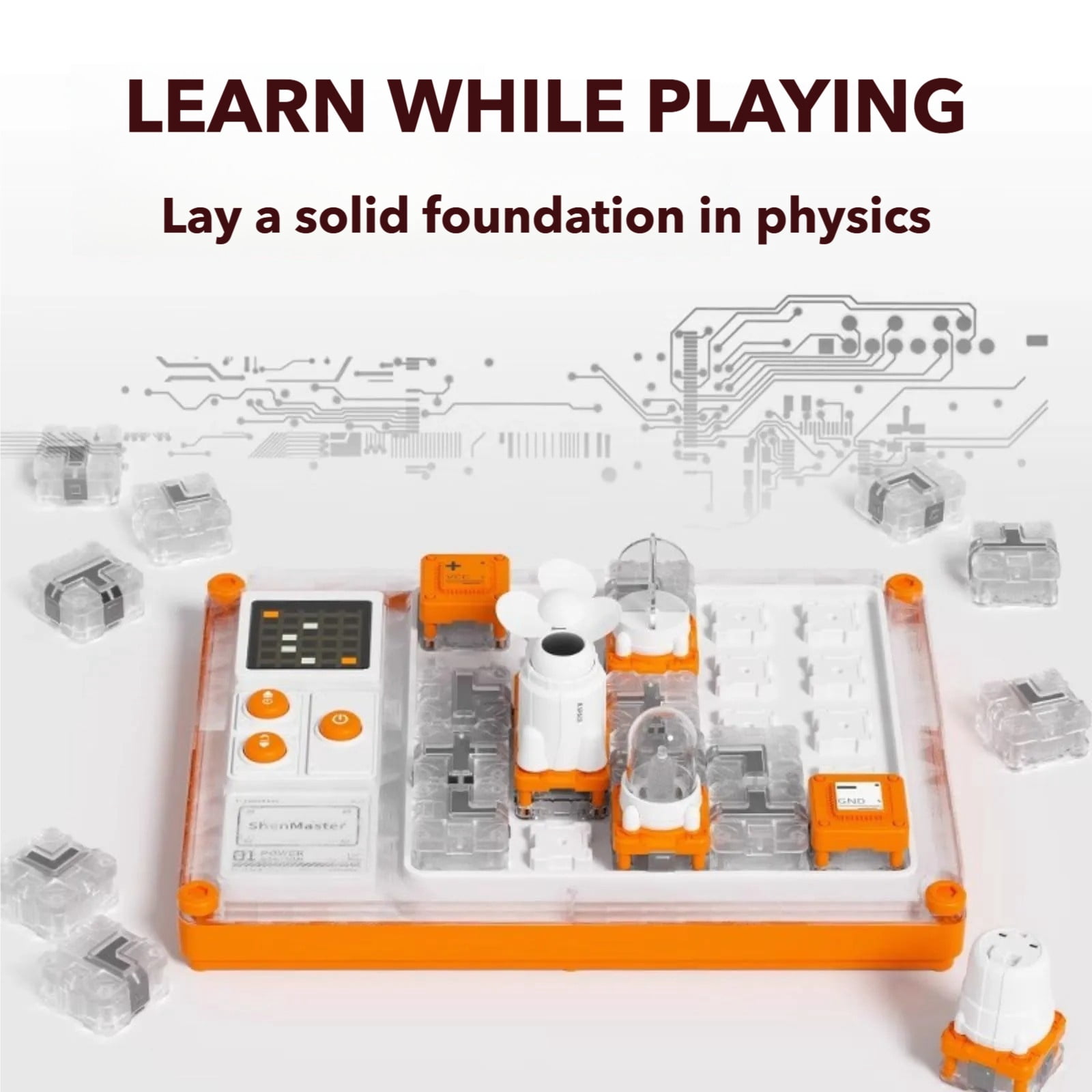 Thoson Spark, Thoson Kids Circuit Board - 500+ Challenges, Light & Sound Interactive Maze, Modular Building Learning Game