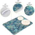 thumbnail image 4 of Christmas Snowflake Dish Drying Mat for Kitchen Counter, Ultra Absorbent Reversible Microfiber Dishes Drying Rack Pad Heat-resistant Mats 16x18in, 4 of 7