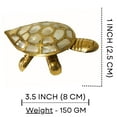 thumbnail image 2 of Religious Golden Brass Diamond-Shaped Wish Fulfilling Tortoise Turtle: A Feng Shui Charm for Home Décor and Positive Energy (3.5 inch_1PC), 2 of 5