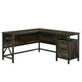 thumbnail image 4 of Sauder Steel River L-Shaped Desk, Carbon Oak Finish, 4 of 14