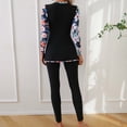 thumbnail image 7 of HOMBOM Long Sleeve Rash Guard Swimsuit for Women Swim Dress with Leggings Modest Floral Two Piece Young Womans Swimwear Beach, 7 of 7