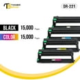 thumbnail image 3 of Toner Bank 4-Pack Compatible Drum Unit for Brother DR-221CL HL-3140CW 3142CW 3150CDW (Black Cyan Yellow Magenta), 3 of 9
