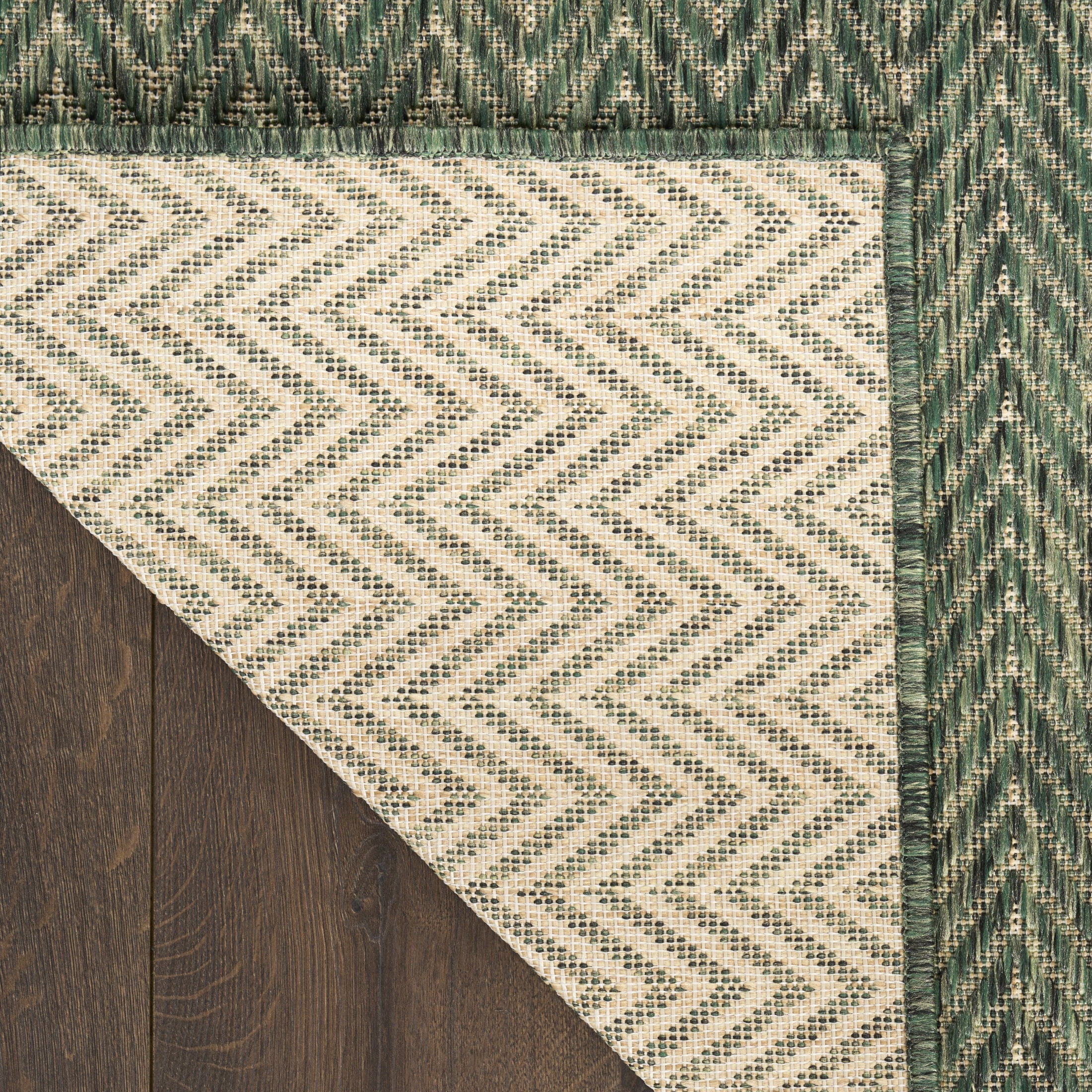 Nourison Horizon Indoor/Outdoor 2'2" x 8' Green Modern Rug