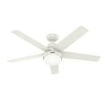 thumbnail image 3 of Hunter - Aerodyne Indoor Ceiling Fan With Light, Remote, 52-inch, Fresh White, Casual-style, 4-speed WhisperWind Motor, WiFi Smarthome, 51336, for Living Rooms, Bedrooms, 3 of 19