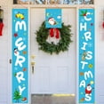 thumbnail image 4 of Merry Christmas Colgando Banners Pórchos Bienvenidos Señales Holiday Holiday Año Nuevo Decoración de cumpleaños para Puerta Yard Azul 2 piezas Methold HA010416-03B, 4 of 6