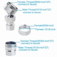 thumbnail image 2 of YANI -2 Pack Dishwasher Faucet Adapter Dishwasher Snap Adapter Connection 15/16-27Male, 2 of 6