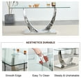 thumbnail image 4 of Sumdeal 63" Glass Dining Table with 2 chairs and 2 Benches,White, 4 of 8