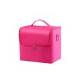 thumbnail image 2 of Soidarity Bolsa de maquillaje de viaje, estuche organizador de cosméticos impermeable multicapa, bolsa con cremallera, soporte reutilizable, Bolsas de maquillaje Rosa roja Soidarity CE014761-02, 2 of 6