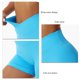 thumbnail image 4 of Pantalones cortos de entrenamiento de cintura alta para mujer, pantalones cortos de Yoga atléticos sin costuras, elásticos, transpirables, de Color puro, 4 of 5