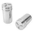 thumbnail image 1 of Salero y pimentero de metal, juego de salero y pimentero de acero inoxidable 304, receptor dispensador de condimentos con orificios de vertido Ajustables, para cocina,, 1 of 7