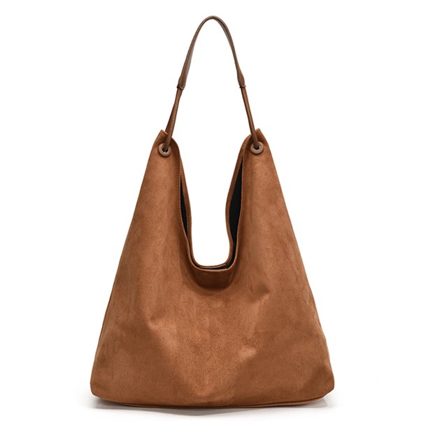 Bolso Axila Mano Hombro Mujer Gamuza Color Sólido Retro