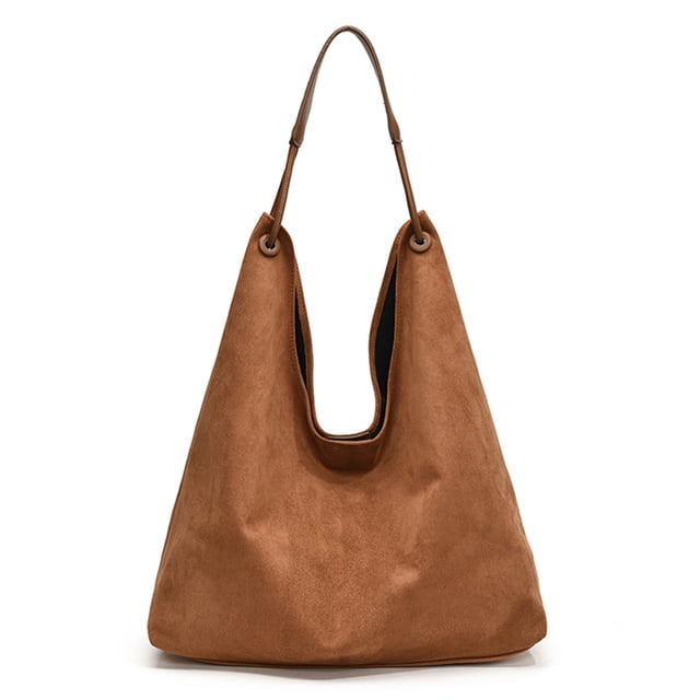 Auxiliar Slouchy Hobo Bag Women Suled Color Sólido