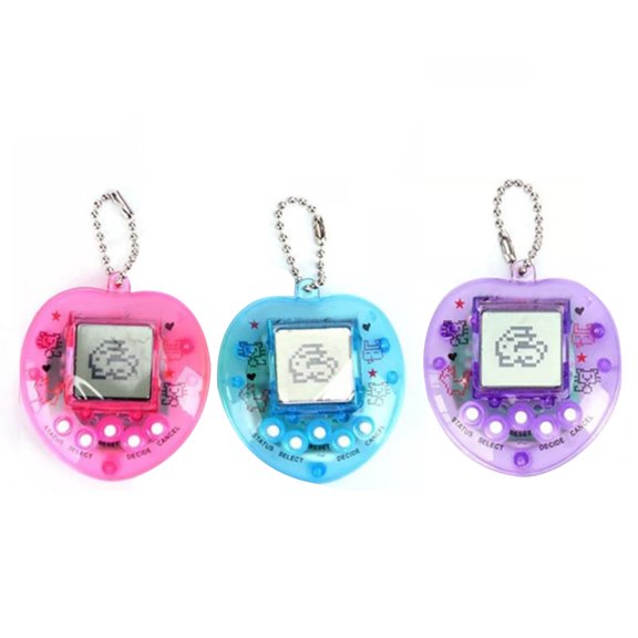 Juguete Digital para mascotas, Mini máquina de juegos portátil con forma de corazón, mascotas virtuales digitales electrónicas