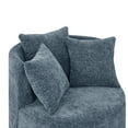 thumbnail image 5 of ARCTICSCORPION Chenille Upholstered Swivel Chair, Modern Accent Chair Arm Chair with 4 Movable Wheels, 3 Pillows, Button Tufted for Living Room Office, Navy, 5 of 9
