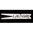thumbnail image 2 of Reed, Tara 18x10 White Modern Wood Framed Museum Art Print Titled - Laundry Room Humor panel black IV-Clothespin, 2 of 4