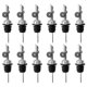 thumbnail image 1 of 12 piezas de vertedores de botellas de licor de acero inoxidable, vertedor automático de aceite de oliva y alcohol para boca de botella de aproximadamente 3/4 de pulgada plateada, 1 of 8
