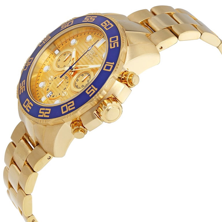 Invicta Men's 50mm Pro Diver Chronograph YG Stainless Steel Watch