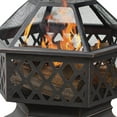 thumbnail image 3 of Endless Summer 28” Wood Burning Fire Pit with Oil-rubbed Bronze & Lattice Design, 3 of 5