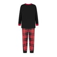 thumbnail image 4 of Hirigin Family Matching Christmas Pajamas Set Letter  Christmas Tree  Plaid Print Holiday Pajamas Sleepwear Dad Mom Kids PJs, 4 of 9