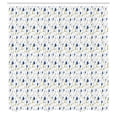 thumbnail image 2 of Ambesonne Scandinavian Shower Curtain, Blossoming Blue Tulips, 69"Wx84"L, Olive Green Blue Grey, 2 of 4