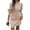 Pink, variant on Sweater for Women High Neck Knitted A-Line Sweater Dress