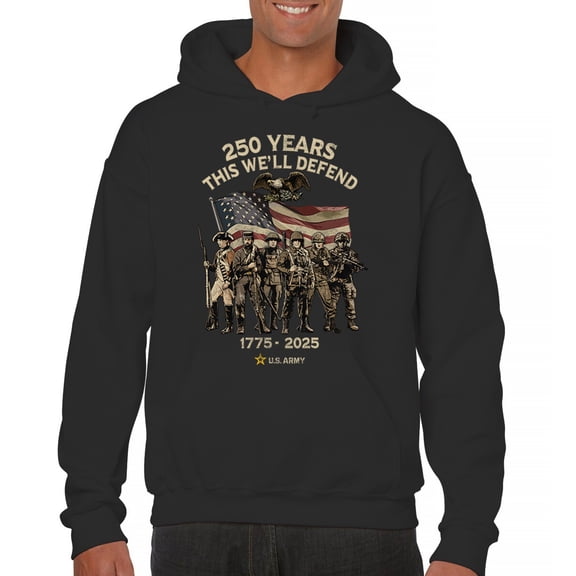 US Army 250 Years Unisex Hoodie American Military Veteran DD214 Patriotic