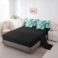 thumbnail image 3 of Homewish Green Abstract Plaid 7-Piece Twin Bedding,Classic Aesthetic Bedding Comforter Set,Black Reversible, 3 of 8
