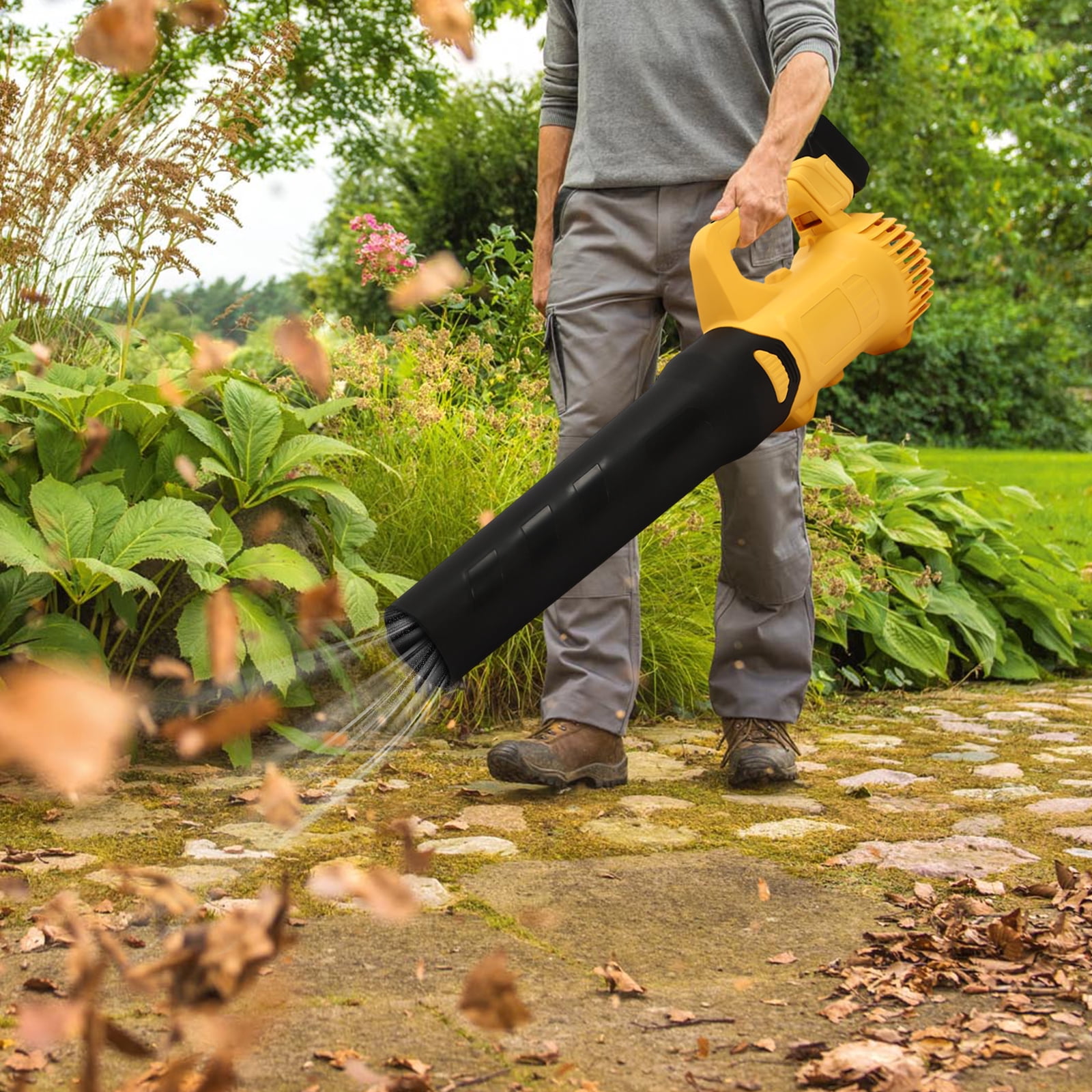 Wildnix 3000W Cordless Lithium Battery Leaf Blower with Pure Copper Motor, 3.3m³/min Airflow, and Turbocharging for Efficient Cleaning
