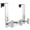 Polished Silver-7.5 Inch-3 T-Hooks, Fits 1-3/4" Thick Door, variant on No-drill Extra Long Shower Hooks Fits 3/8" Thick Door Heavy Duty Stainless Steel Towel For Frameless Glholds Bathrobe (white 3 T-hooks)