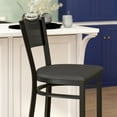 thumbnail image 4 of Flash Furniture HERCULES Series Black Grid Back Metal Restaurant Barstool - Black Vinyl Seat, 4 of 9