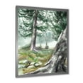 thumbnail image 2 of Designart 'Pine Forest In The Early Morning Glow' Lake House Framed Art Print, 2 of 4