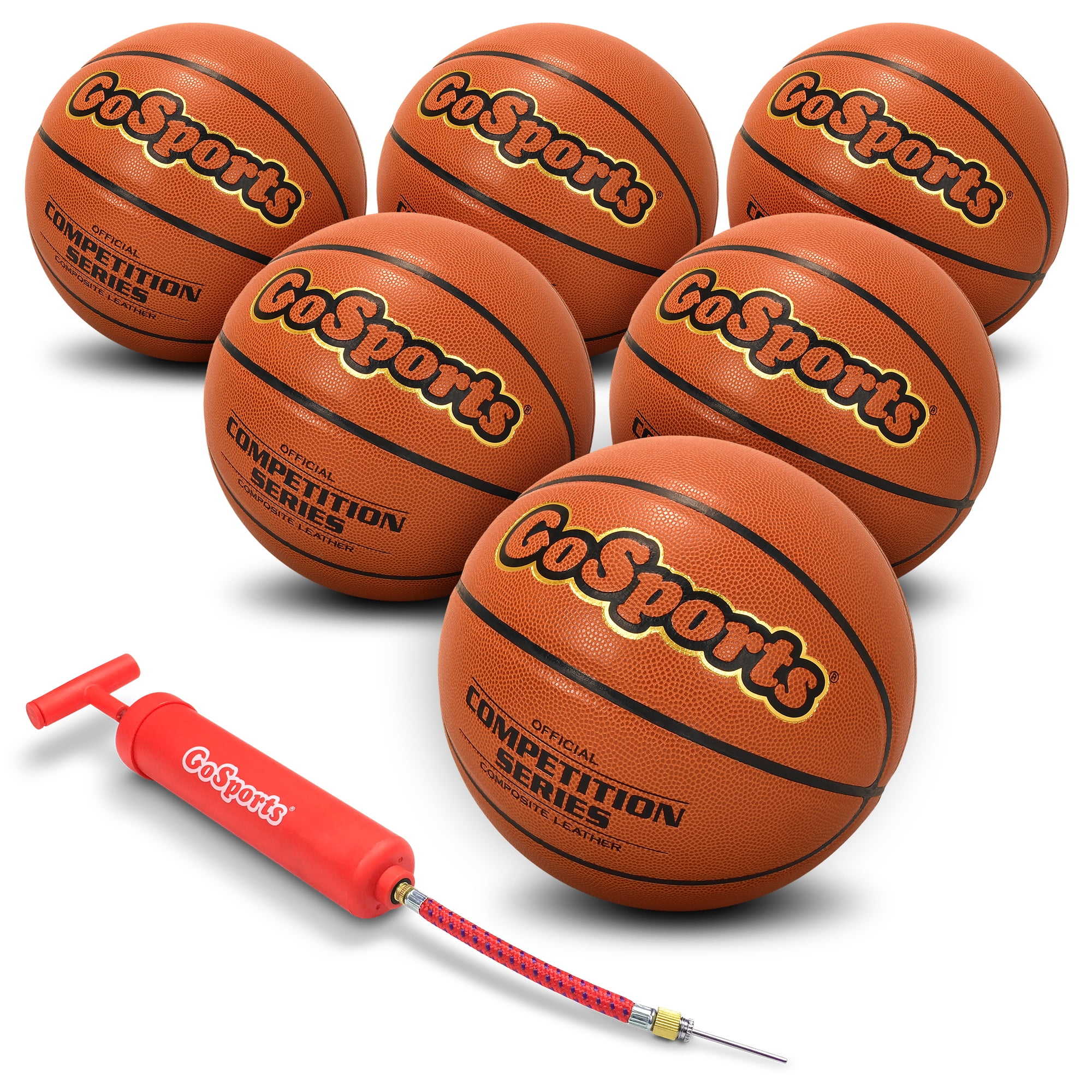 GoSports 5 Inch Mini Basketball *3 Pack* Premium Pump Included 