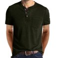 thumbnail image 1 of CEHVOM Men Long-Sleeve Beefy Muscle Basic Solid Pure Color Blouse Tee Shirt Top, 1 of 4