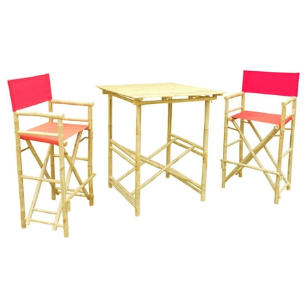 Phat Tommy Tall Foldable 3 Piece Patio Bistro Set