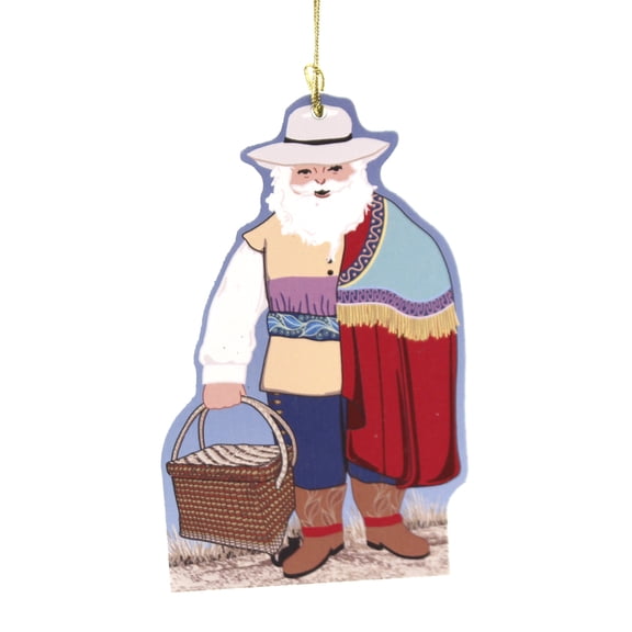 Cats Meow Village Colonial Mexico Santa Ornament Wood 2018 Santa 18695