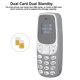 thumbnail image 5 of Teléfono móvil con marcador Bluetooth inalámbrico, manos libres, tarjeta SIM dual, mini teléfono móvil de respaldo con micrófono, color gris, 5 of 15