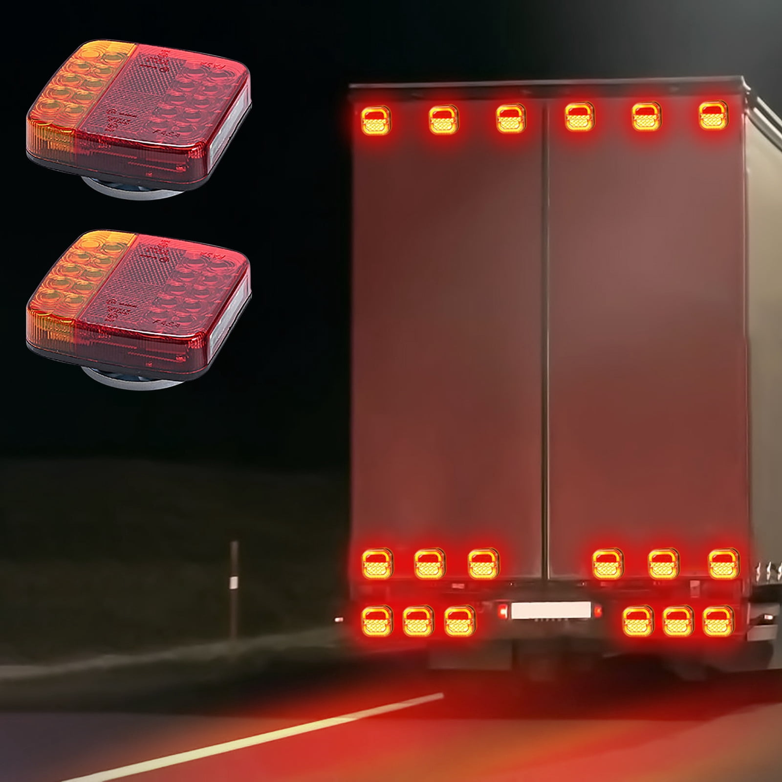 Magnetic Wireless Tail Lights for Trailer, 2025 Upgraded Wireless Trailer Lights Kit, Rechargeable Magnetic Led Trailers Light, for Truck, Rv, Camper, Boat