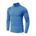 thumbnail image 2 of Besolor Men's Turtleneck Undershirt Casual Slim Fitted Stretchy Long Sleeve Basic Shirts Lightweight Pullover Tops, 2 of 4