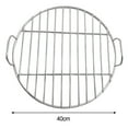 thumbnail image 4 of Mosiee Grille Ronde en Acier Inoxydable pour Barbecue avec Poignée, 4 of 8