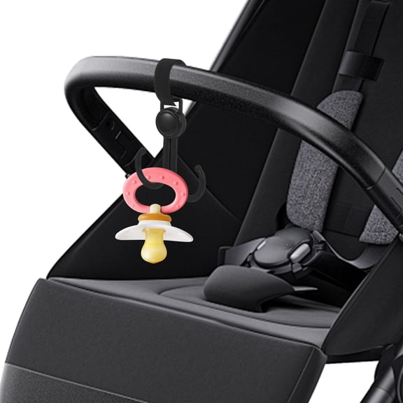 IBASETOY Strong Load-Bearing Hooks Black Plastic for Hanging Bags on Strollers