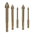 thumbnail image 6 of Cemented Carbide Cross Tile Glass Ceramic Drill Bit Hex Shank Efficient Professional Wall Drilling Tool Tile Hole Opener 10mm, 6 of 7