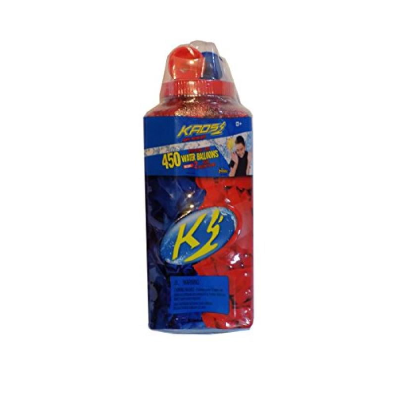 Kaos Red & Blue Biodegradable Latex Water Balloons 450 Count and 2