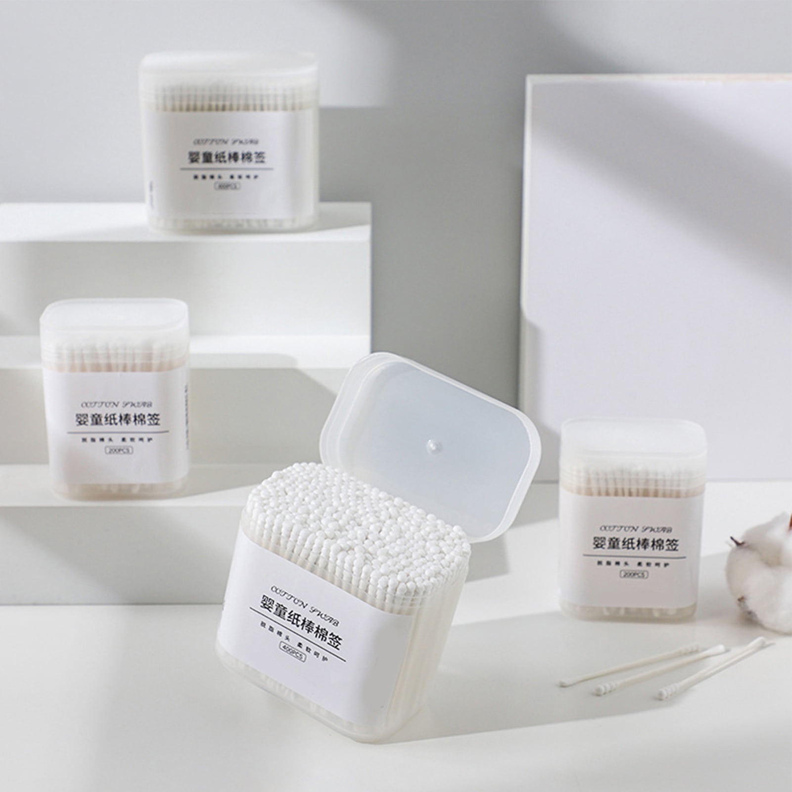 SunSunrise 200Pcs/400Pcs Multifunctional Cotton Swab Good Adsorption