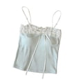 thumbnail image 5 of Women Bra Camisole, Lace Crop Sleeveless Padded Tank Top, Trendy Outdoor Summer Slim Fit Undershirts, 5 of 6
