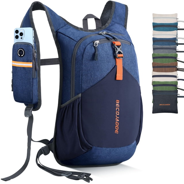 Mochila de Senderismo BECOJADDE 20L Plegable Ultraligera Azul Marino