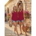 thumbnail image 5 of MOYIKO Tank Tops for Women Eyelet V Neck Trendy Sleeveless Tops Dressy Casual Flowy Summer Shirts Loose Fit, 5 of 7