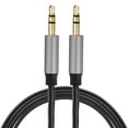 thumbnail image 1 of Cable AUX Uxcell de 3.5 mm trenzado de nylon para auriculares, altavoces, estéreos de coche, gris, 1 9.8 pies, 1 of 6