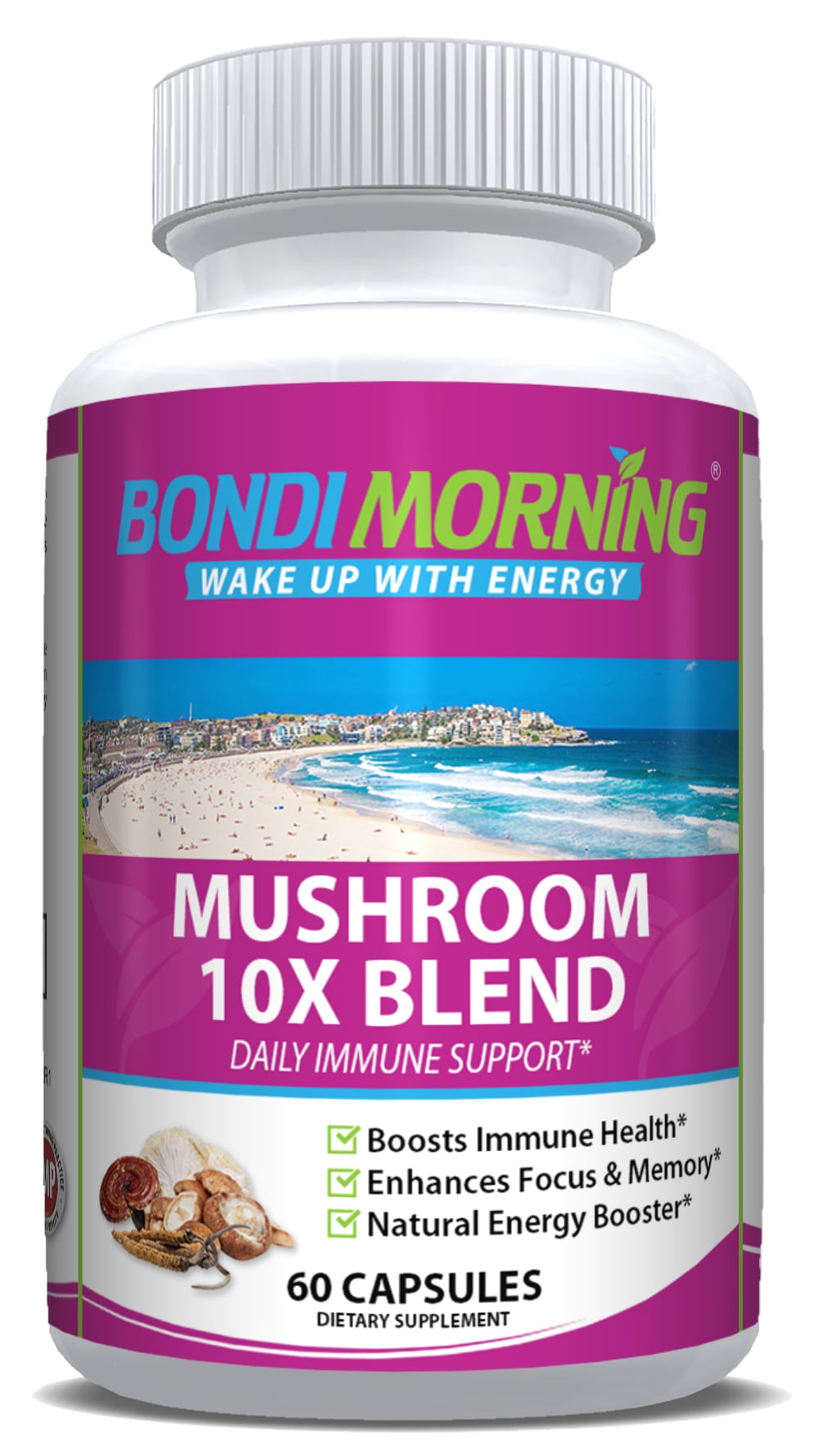 Mushroom Complex Immune Support Supplement 10X Blend with Cordyceps