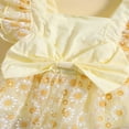 thumbnail image 4 of Barboteuse pour Bébés Filles, Justaucorps à Manches à Volants, Imprimé Floral, Robe en Tulle avec Nœud, Combinaison, 4 of 7